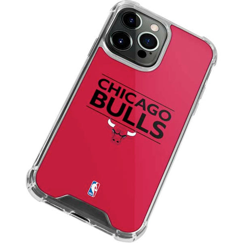 NBA Chicago Bulls Standard - Red iPhone 15 Pro Clear Case