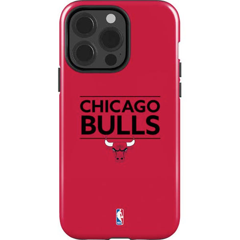 NBA Chicago Bulls Standard - Red iPhone 15 Pro Impact Case
