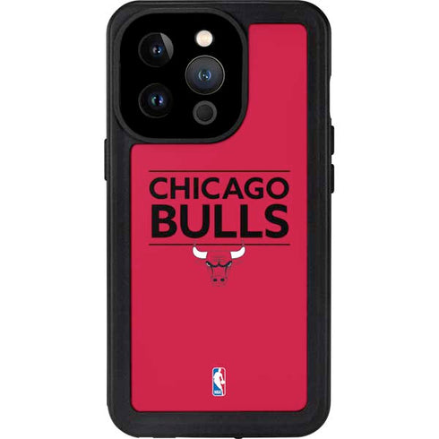 NBA Chicago Bulls Standard - Red iPhone 14 Pro Waterproof Case