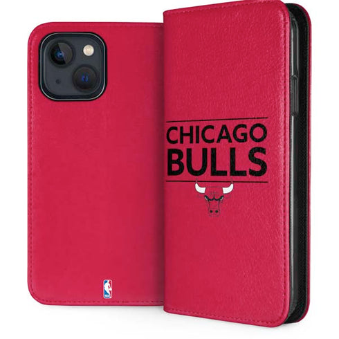 NBA Chicago Bulls Standard - Red iPhone 15 Plus Folio Case