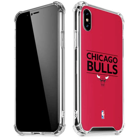 NBA Chicago Bulls Standard - Red iPhone XS Max Clear Case