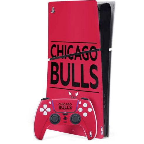 NBA Chicago Bulls Standard - Red PS5 Slim Digital Edition Console Skin