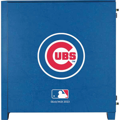MLB Chicago Cubs - Solid Distressed Corsair 4000D Tempered Glass Mid-Tower ATX Case Skin