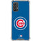 MLB Chicago Cubs - Solid Distressed Galaxy A32 5G Clear Case