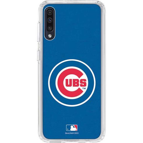 MLB Chicago Cubs - Solid Distressed Galaxy A50 Clear Case