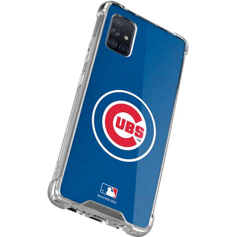 MLB Chicago Cubs - Solid Distressed Galaxy A51 5G Clear Case