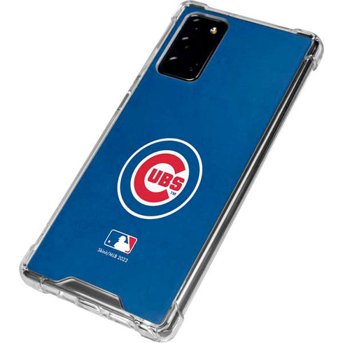 MLB Chicago Cubs - Solid Distressed Galaxy Note20 5G Clear Case