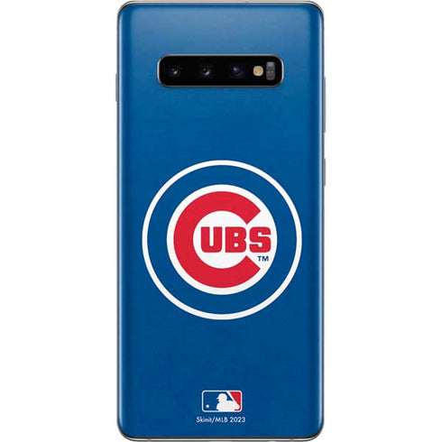 MLB Chicago Cubs - Solid Distressed Galaxy S10 Plus Skin