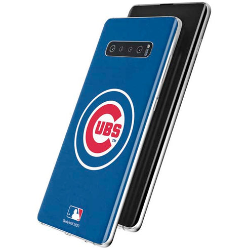 MLB Chicago Cubs - Solid Distressed Galaxy S10 Plus Skin