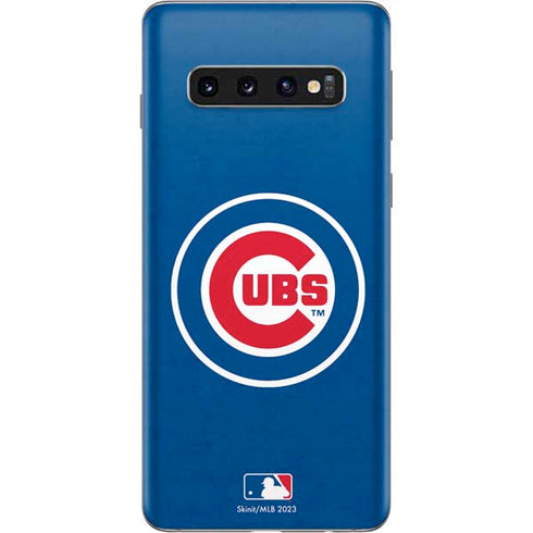 MLB Chicago Cubs - Solid Distressed Galaxy S10 Skin