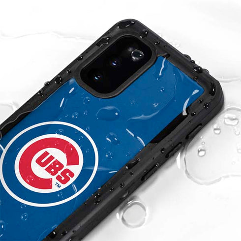 MLB Chicago Cubs - Solid Distressed Galaxy S20 Waterproof Case