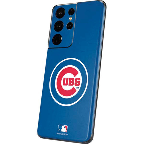 MLB Chicago Cubs - Solid Distressed Galaxy S21 Ultra 5G Skin