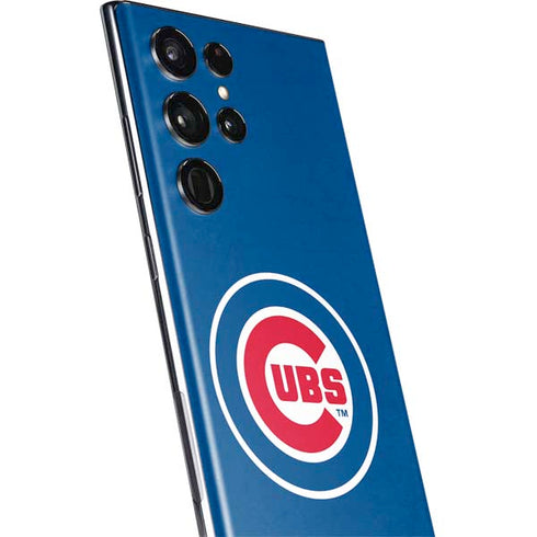 MLB Chicago Cubs - Solid Distressed Galaxy S22 Ultra Skin