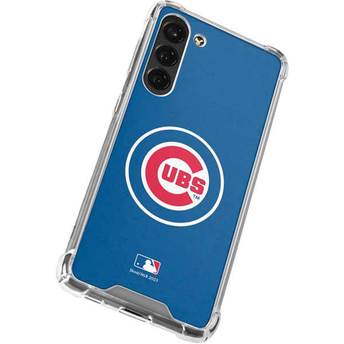 MLB Chicago Cubs - Solid Distressed Galaxy S23 Plus Clear Case