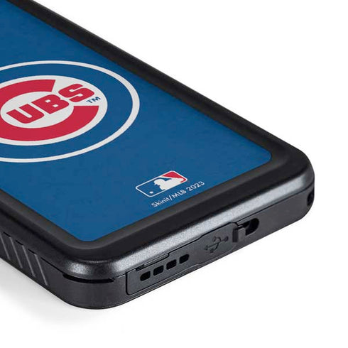 MLB Chicago Cubs - Solid Distressed Galaxy S23 Waterproof Case