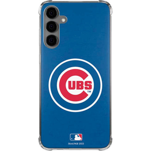 MLB Chicago Cubs - Solid Distressed Galaxy S24 Plus Clear Case