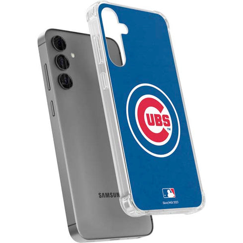 MLB Chicago Cubs - Solid Distressed Galaxy S24 Plus Clear Case