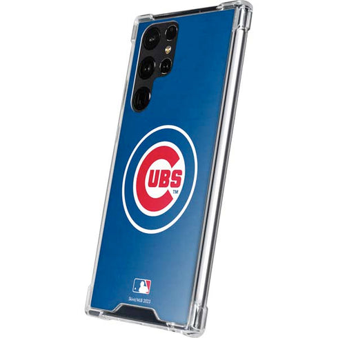 MLB Chicago Cubs - Solid Distressed Galaxy S24 Ultra Clear Case