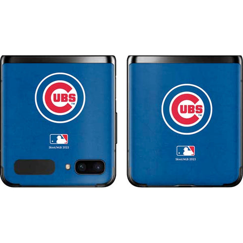 MLB Chicago Cubs - Solid Distressed Galaxy Z Flip Skin