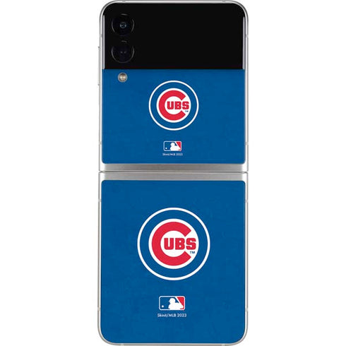 MLB Chicago Cubs - Solid Distressed Galaxy Z Flip3 5G Skin