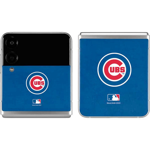 MLB Chicago Cubs - Solid Distressed Galaxy Z Flip4 5G Skin