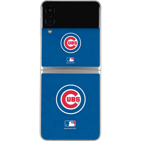 MLB Chicago Cubs - Solid Distressed Galaxy Z Flip4 5G Skin