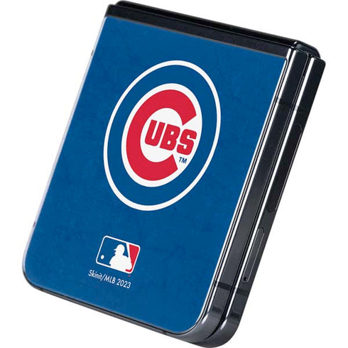 MLB Chicago Cubs - Solid Distressed Galaxy Z Flip5 5G Skin
