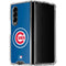 MLB Chicago Cubs - Solid Distressed Galaxy Z Fold4 5G Clear Case