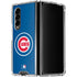 MLB Chicago Cubs - Solid Distressed Galaxy Z Fold4 5G Clear Case