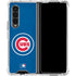 MLB Chicago Cubs - Solid Distressed Galaxy Z Fold4 5G Clear Case