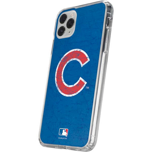 MLB Chicago Cubs - Solid Distressed iPhone 11 Pro Clear Case