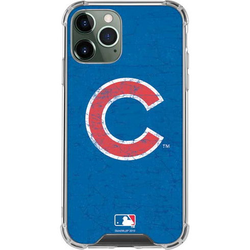 MLB Chicago Cubs - Solid Distressed iPhone 11 Pro Max Clear Case