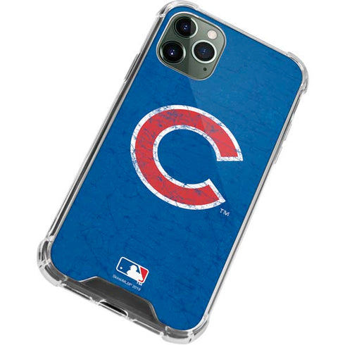 MLB Chicago Cubs - Solid Distressed iPhone 11 Pro Max Clear Case