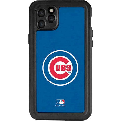 MLB Chicago Cubs - Solid Distressed iPhone 11 Pro Max Waterproof Case