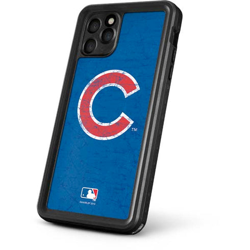 MLB Chicago Cubs - Solid Distressed iPhone 11 Pro Waterproof Case