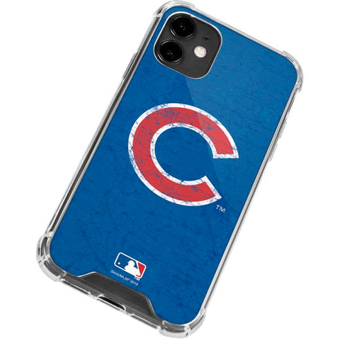 MLB Chicago Cubs - Solid Distressed iPhone 12 Clear Case