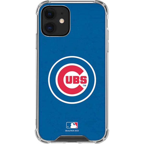 MLB Chicago Cubs - Solid Distressed iPhone 12 Mini Clear Case