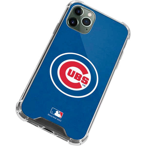 MLB Chicago Cubs - Solid Distressed iPhone 12 Pro Clear Case