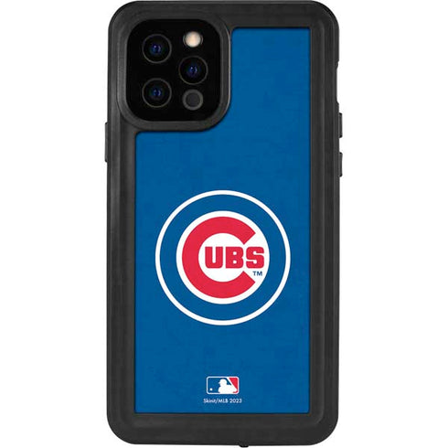 MLB Chicago Cubs - Solid Distressed iPhone 12 Pro Waterproof Case