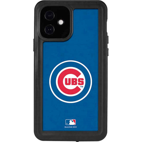 MLB Chicago Cubs - Solid Distressed iPhone 12 Waterproof Case