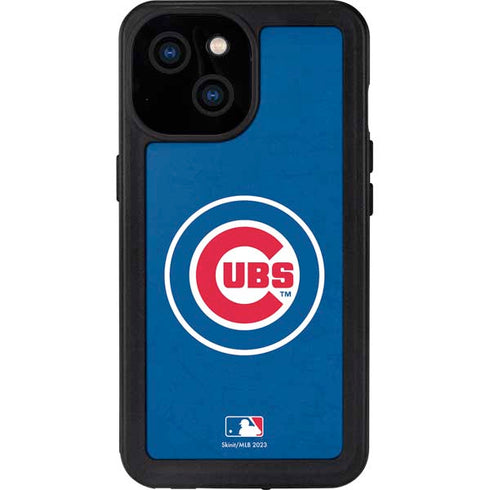 MLB Chicago Cubs - Solid Distressed iPhone 13 Mini Waterproof Case