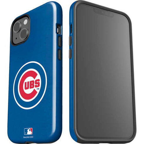 MLB Chicago Cubs - Solid Distressed iPhone 15 Impact Case