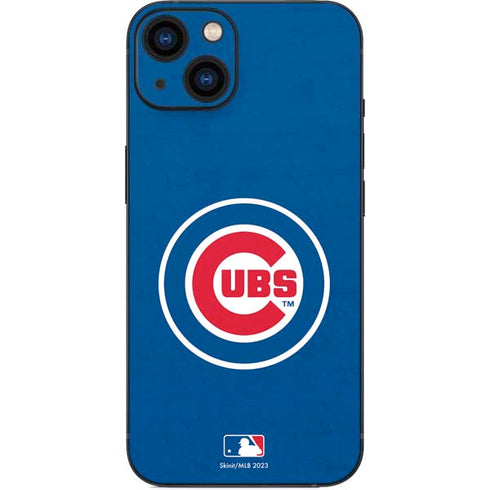 MLB Chicago Cubs - Solid Distressed iPhone 15 Plus Skin