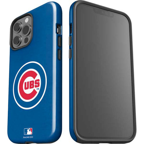 MLB Chicago Cubs - Solid Distressed iPhone 15 Pro Max Impact Case