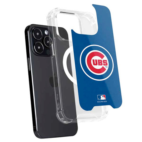 MLB Chicago Cubs - Solid Distressed iPhone 15 Pro Max MagSafe Case