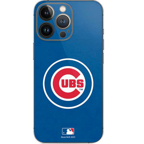 MLB Chicago Cubs - Solid Distressed iPhone 15 Pro Skin