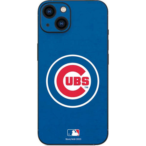 MLB Chicago Cubs - Solid Distressed iPhone 15 Skin