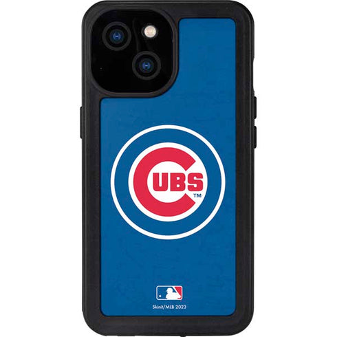 MLB Chicago Cubs - Solid Distressed iPhone 15 Waterproof Case