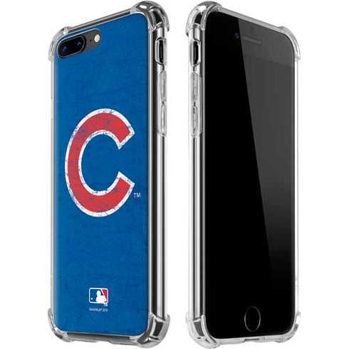 MLB Chicago Cubs - Solid Distressed iPhone 7/8 Plus Clear Case