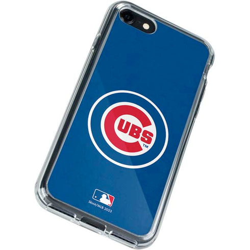 MLB Chicago Cubs - Solid Distressed iPhone SE (2nd & 3rd Gen) Clear Case
